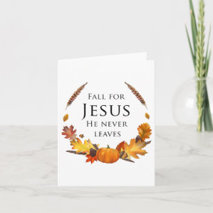 Höst Kristen Höst För Jesus Han Lämnar Aldrig Kort