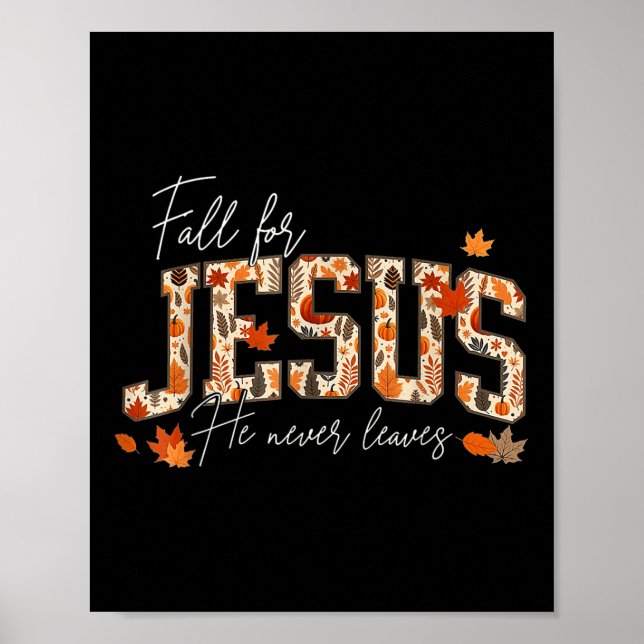 Höst Kristet Tacksägelse Höst För Jesus Han Är Poster (Framsidan)