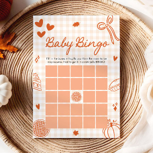 Höst Lille Söta Paj Baby Bingo Baby Shower Spel Inbjudningar