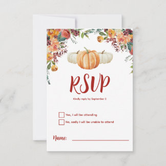 Höst liten pumpa RSVP-svarskort OSA Kort