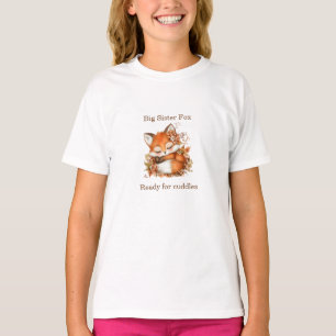 Höst Liten Räv Baby Shower ”Stor syster“ T Shirt