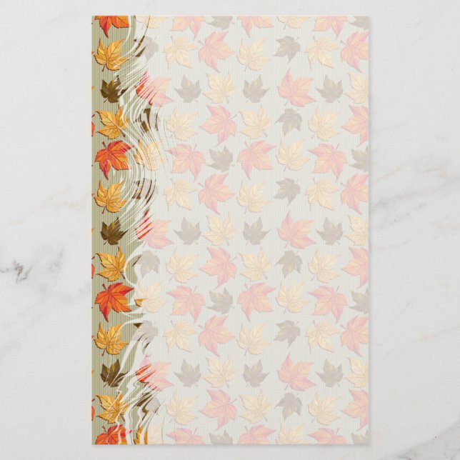 Höst löv 1-mall brevpapper (Framsida)