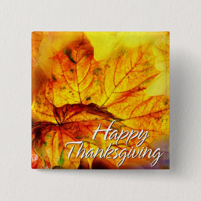 Höst löv 4-knapp knapp (Framsida)