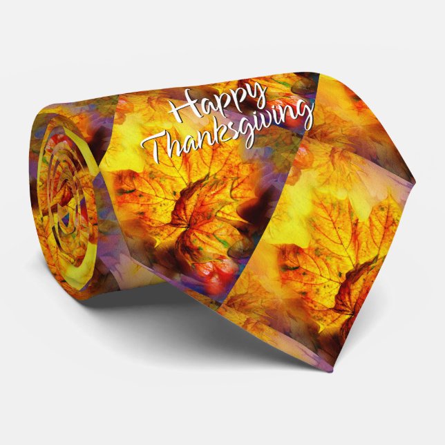 Höst löv 4 Tie Slips (Rullad)