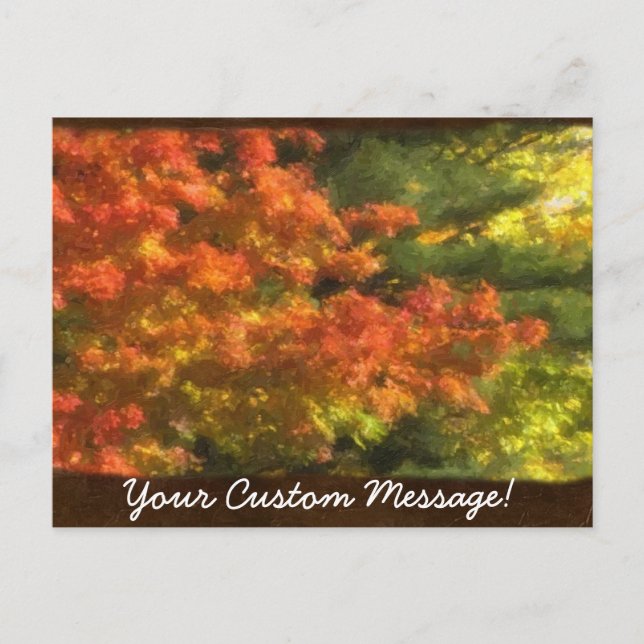 höst löv 7 vykort (Framsida)