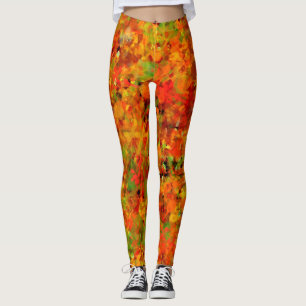 Höst löv Abstrakt Leggings