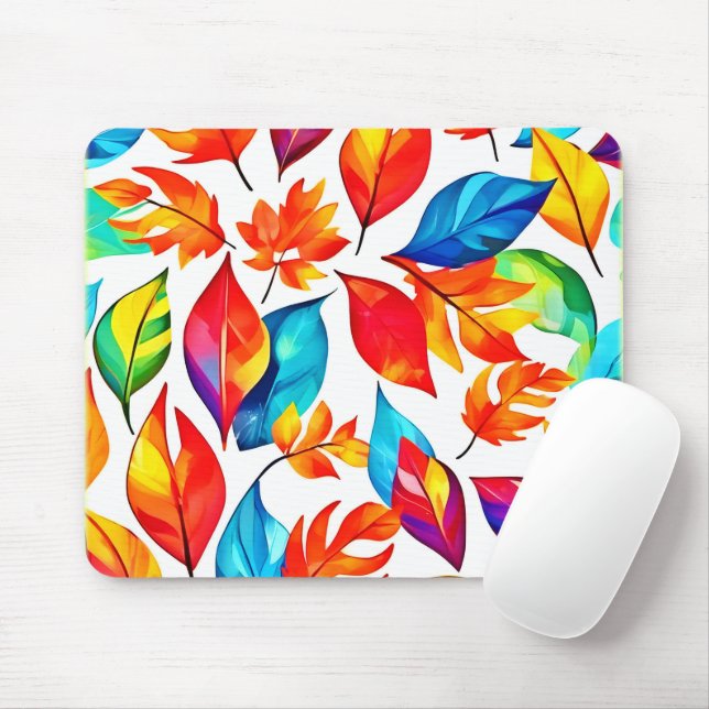 Höst löv Abstrakt Mönster Musmatta (Med mus)