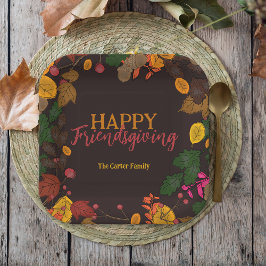 Höst löv Acorns Berries Friendsgiving