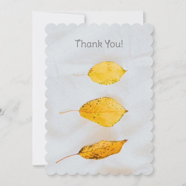 Höst löv, anpassa meddelande och Namn Tack (Framsida)