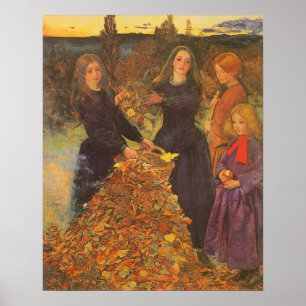 höst löv av Herr John Everett Millais Poster