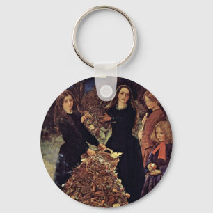 Höst löv av Millais John Everett Nyckelring