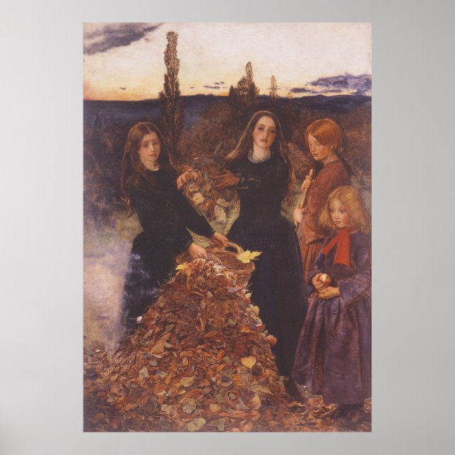 Höst löv av Millais Poster (Framsidan)
