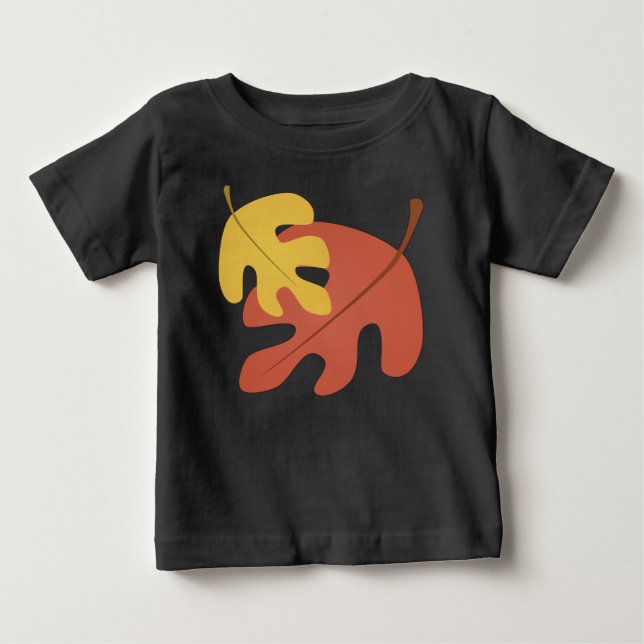 Höst löv Baby Shirt Tee Shirt (Framsida)
