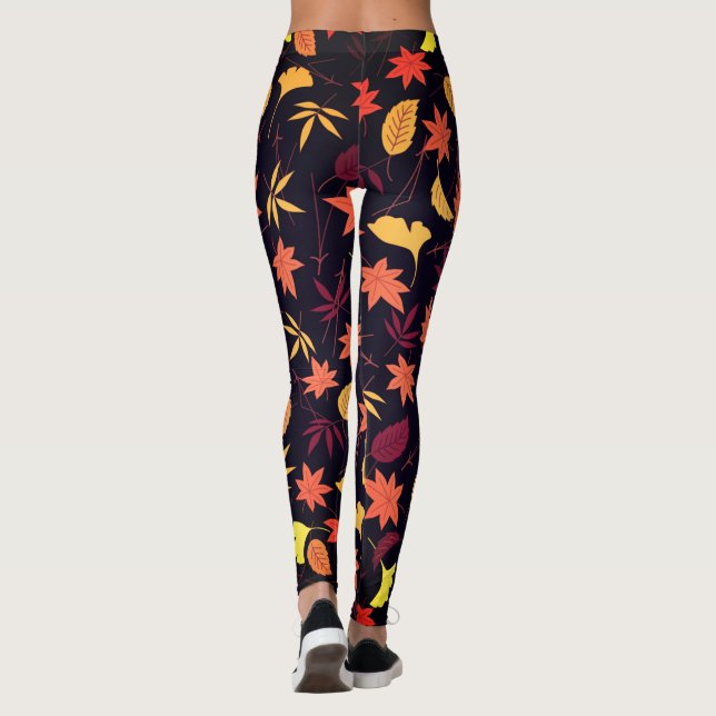 Höst löv baljväxter leggings (Baksida)