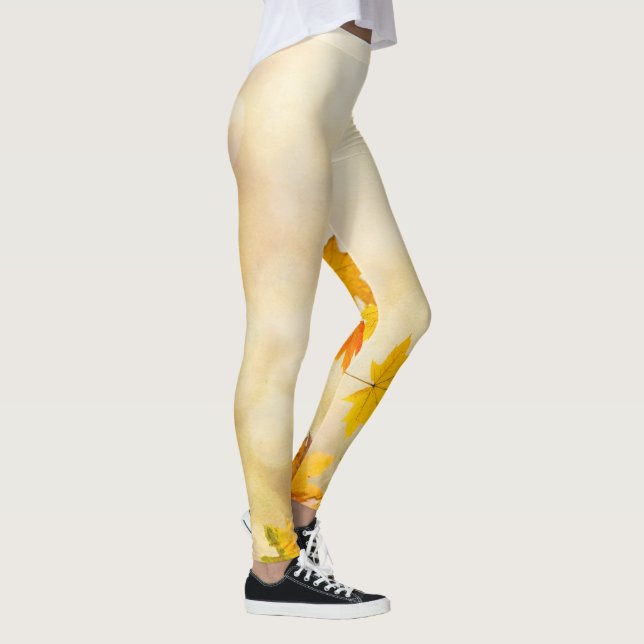 höst löv baljväxter leggings (Höger)