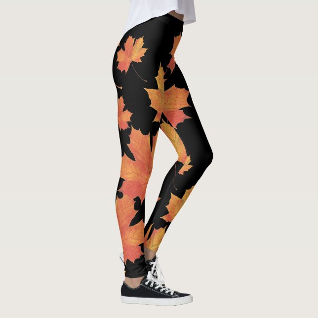 Höst löv baljväxter leggings (Höger)