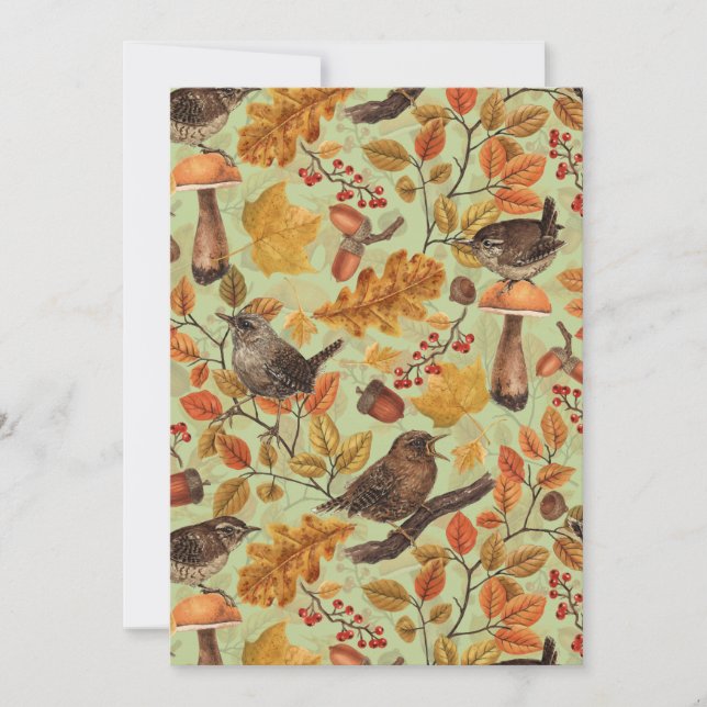 Höst löv, bär, svamp och rynor (Framsida)