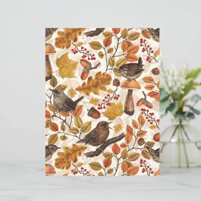 Höst löv, bär, svamp och rynor (Stående Fram)