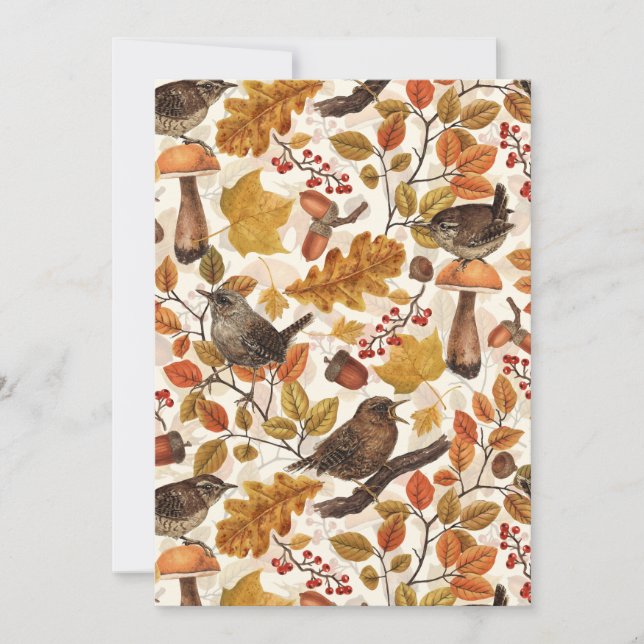 Höst löv, bär, svamp och rynor (Framsida)