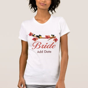 Höst löv Birds Fall Bride Tee