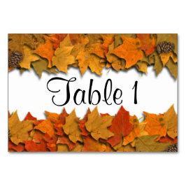 Höst löv bordsnummer