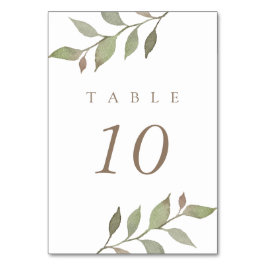 Höst löv Botaniska Bröllop Bordsnummer