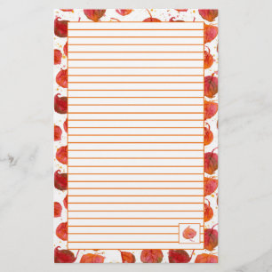 Höst löv Brev-skrivaren Russet Led Brevpapper
