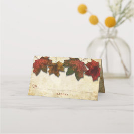 Höst löv Bröllop Placeringskort