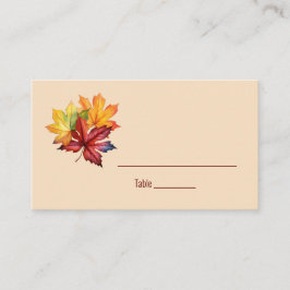 Höst löv bröllopskort tilläggskort