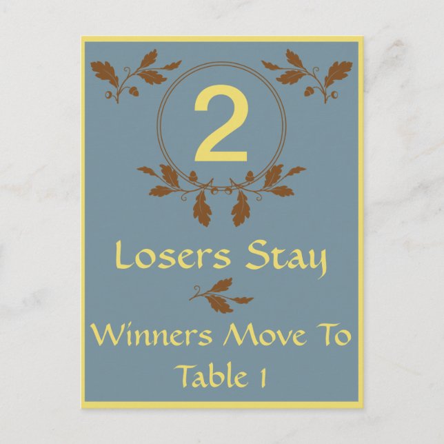 höst löv Bunco Bord-kort nr 2 Vykort (Framsida)