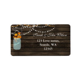 höst löv burk-adressetikett adressetikett