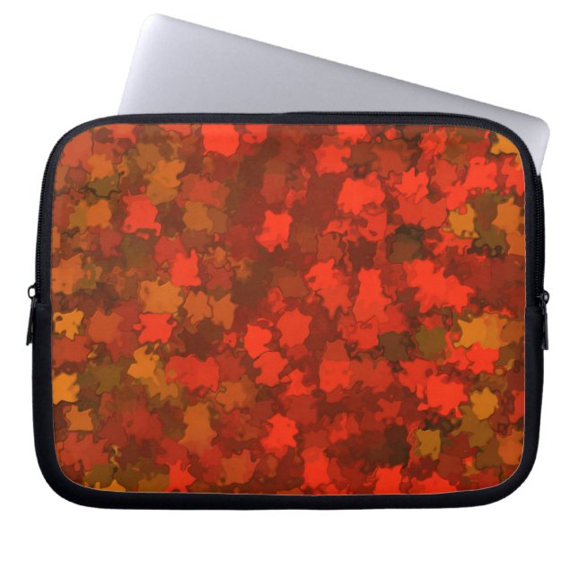 Höst löv Camo Laptop Sleeve (Framsidan)