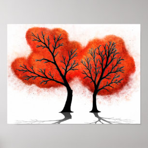 Höst löv - Digital Art-utskrift Poster