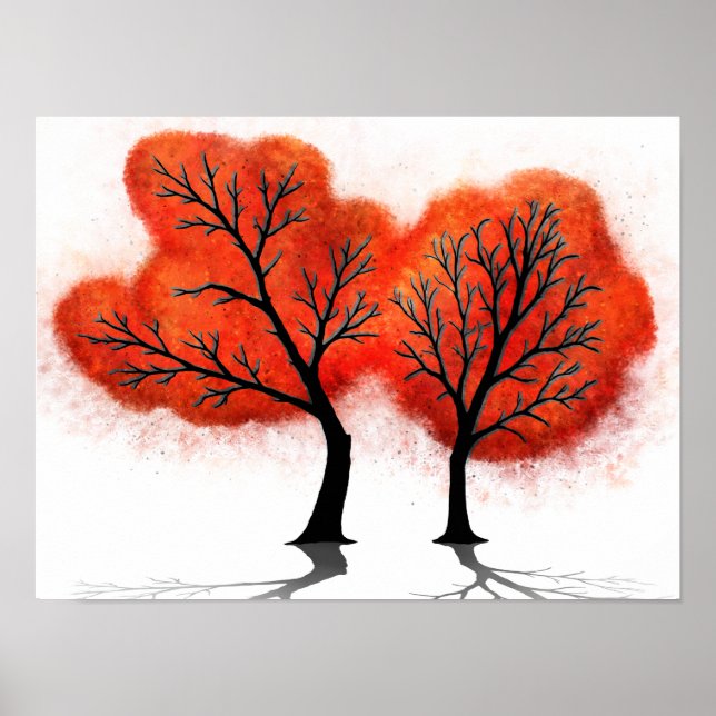 Höst löv - Digital Art-utskrift Poster (Framsidan)