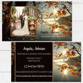 Höst löv ditt fotoAffärskort Visitkort