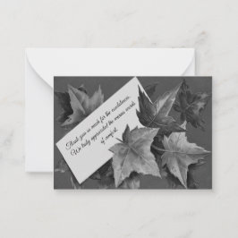 Höst löv efter ditt vanliga tackkort anteckningskort