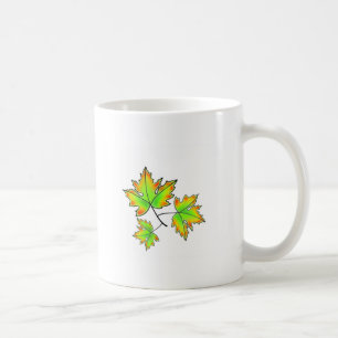 Höst löv elegant faller botaniskt kaffemugg