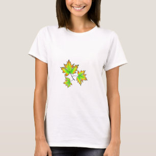 Höst löv elegant faller botaniskt t-shirt