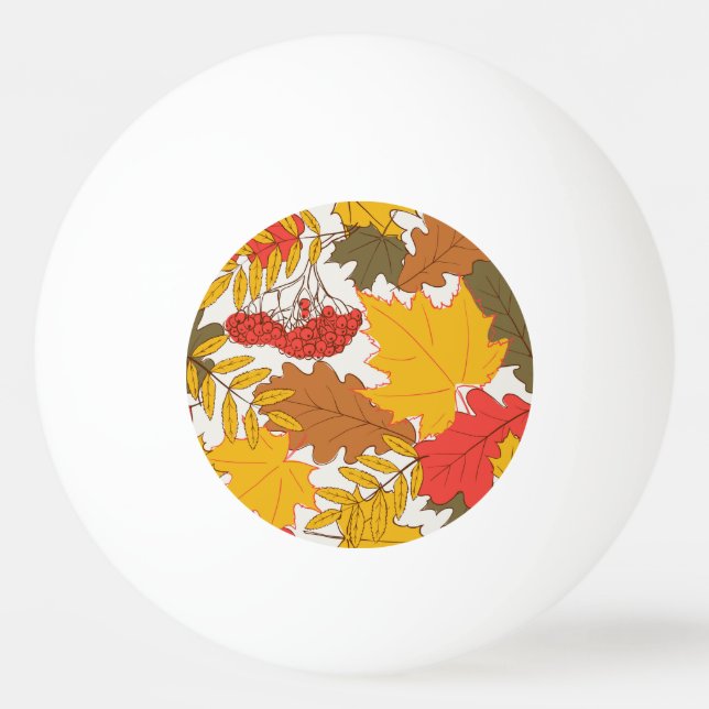 Höst löv, enkelt sömlöst mönster pingisboll (Framsidan)
