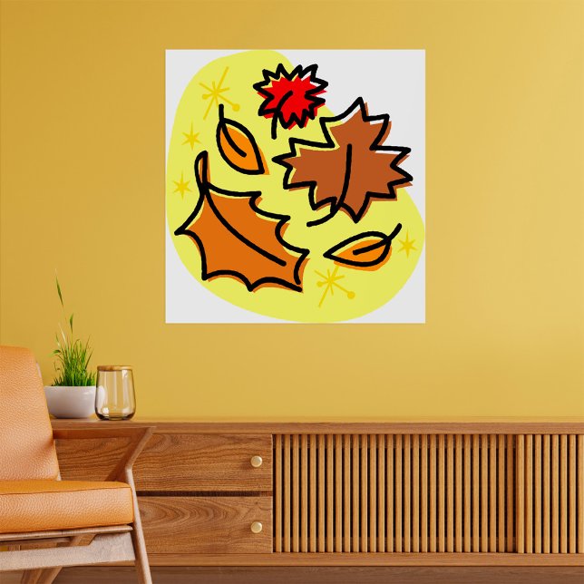 Höst löv: Fall Colorful Säsong Löv Art Poster (Skapare uppladdad)