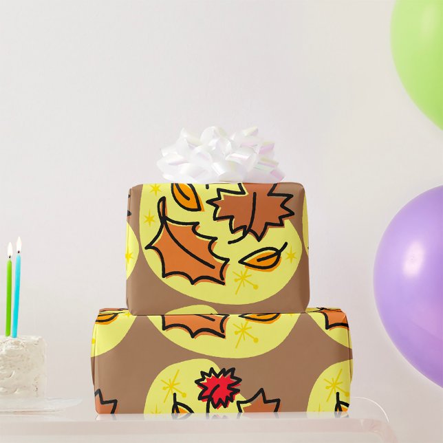 Höst löv: Fall Colorful Säsong Löv Art Presentpapper (Skapare uppladdad)