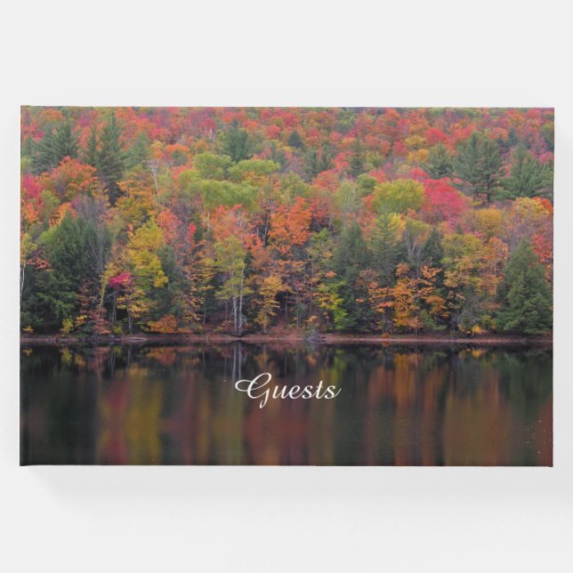 Höst löv Fall Färg Scene Guest Bok (Framsida)