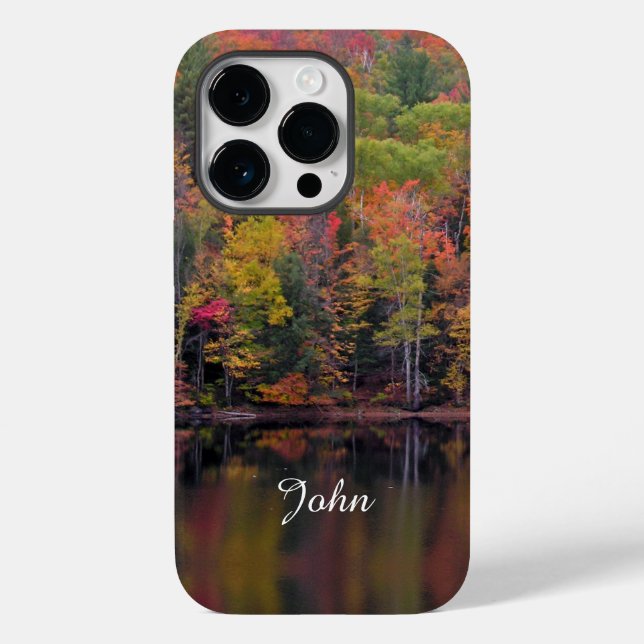 Höst löv Fall Färg Scene Phone Case Lodrät (Baksida)