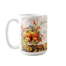 Höst löv Fall Harvest Thanksgiving Mugg