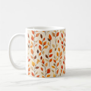 Höst löv Fall Mönster Kaffemugg