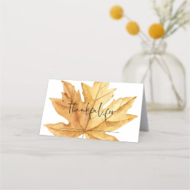 Höst löv Fall Thanksgiving Friendsgiving Placeringskort