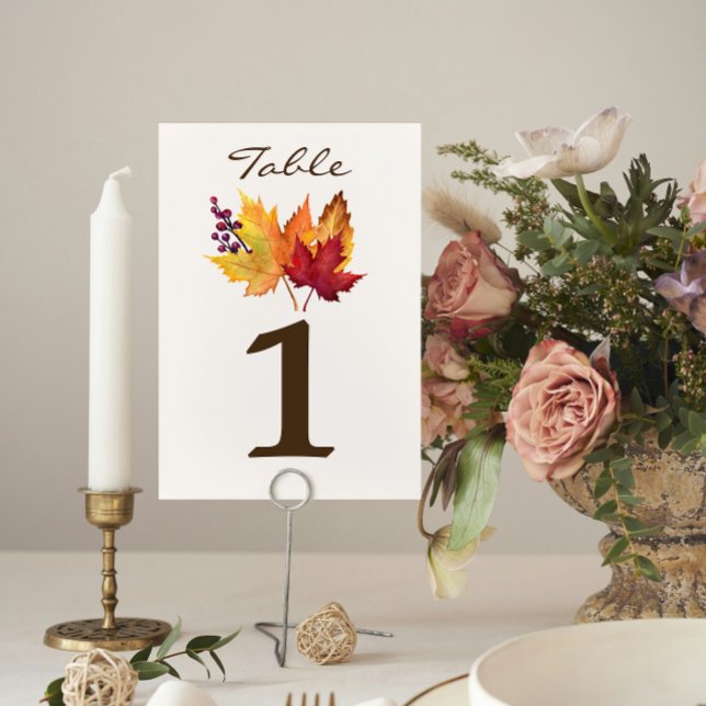 Höst löv Fall Wedding Bordsnummer (Skapare uppladdad)