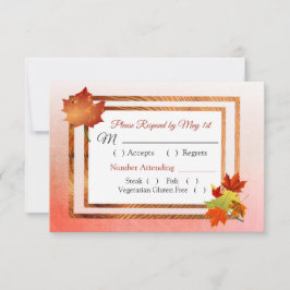 Höst löv Fall Wedding OSA kort