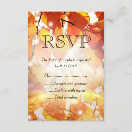 Höst löv Fall Wedding OSA kort