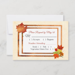 Höst löv Fall Wedding OSA kort